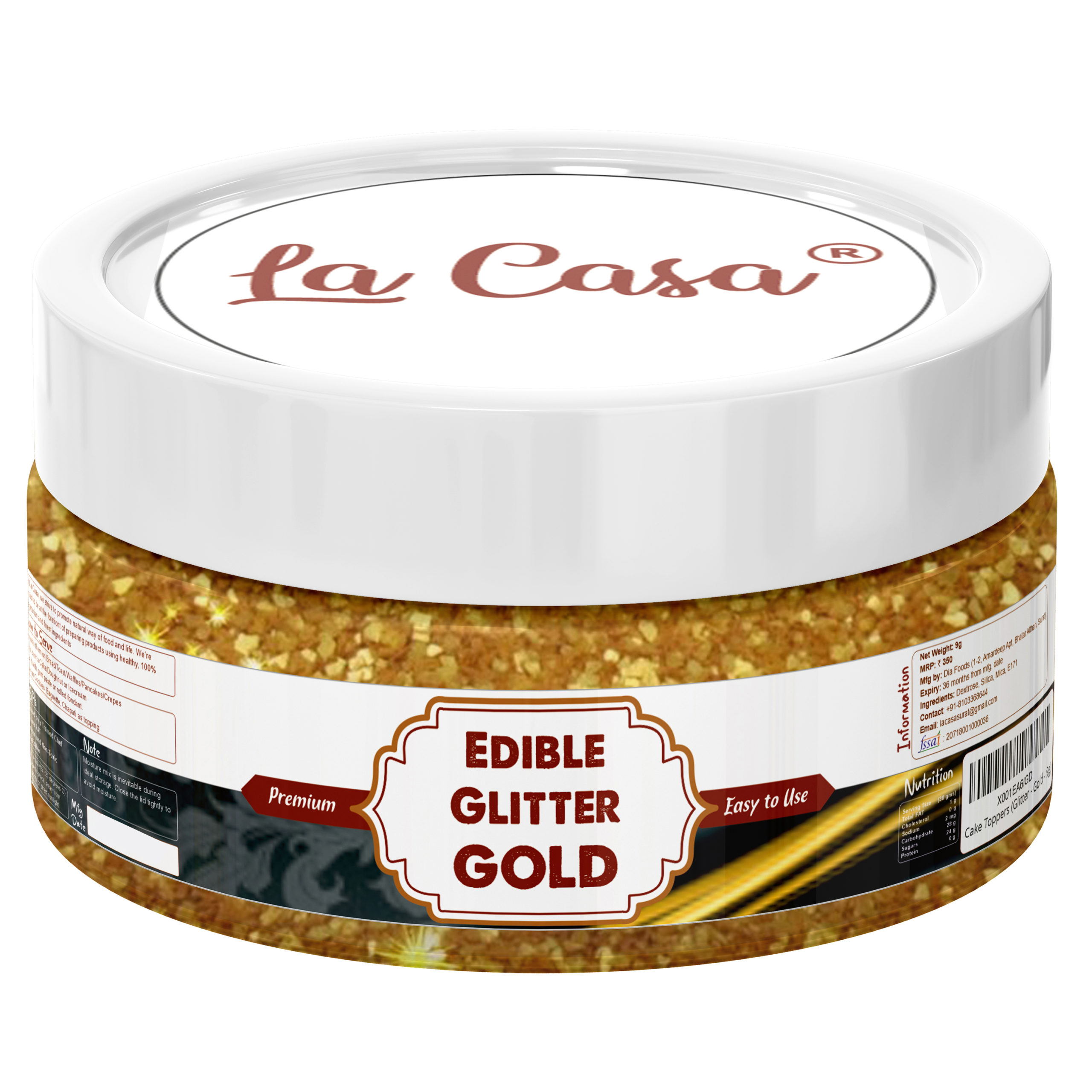 Edible Cake Glitters – 9g – La Casa