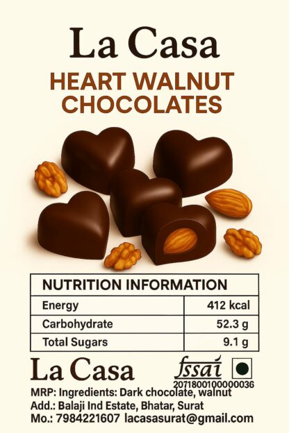 Heart Shaped Dry Fruits Chocolate - Image 4